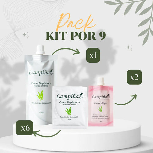 Kit Depilación Lampiña · 9 unidades